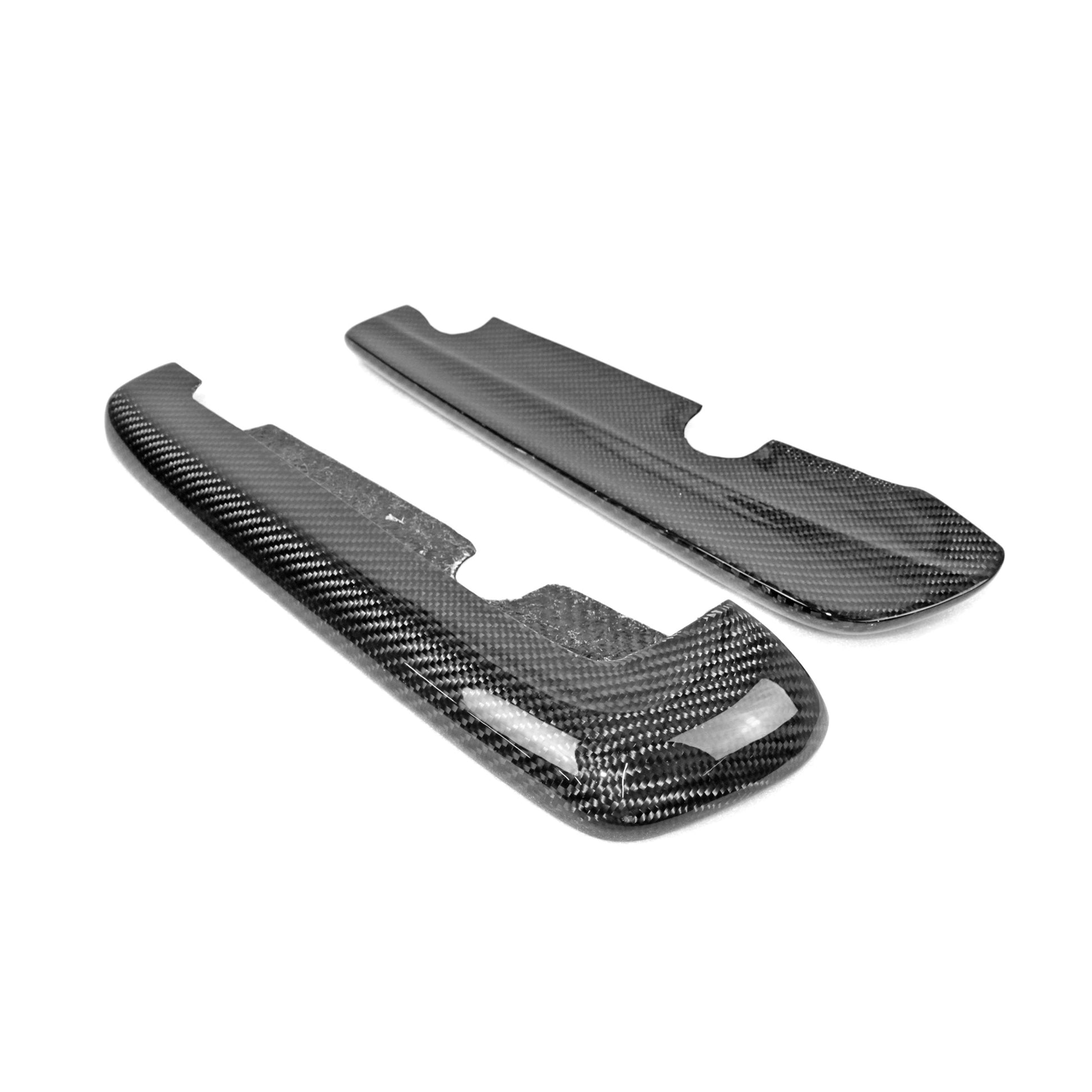 JDMuscle carbon fiber rear spats for 2015-2021 WRX/STI, featuring sleek CS style design for enhanced aerodynamics.