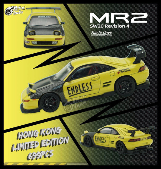 MicroTurbo Toyota MR2 Customized Yellow 1:64 - Evergreen Kings