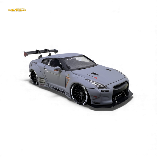 404ERROR LB-Works Nissan Skyline GT-R R35 Fighter Grey 1:64 - Evergreen Kings