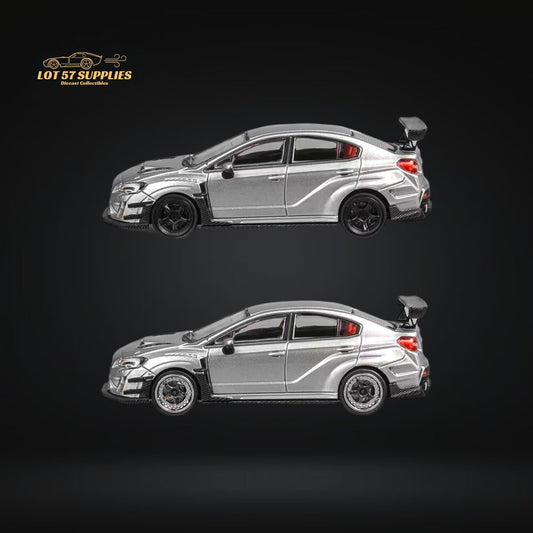 CM Model Subaru WRX STI Varis Widebody Silver 1:64 - Evergreen Kings