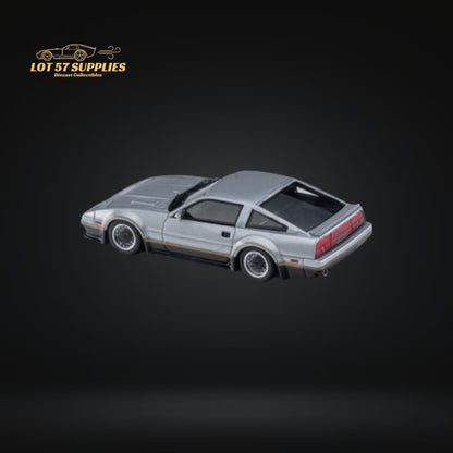 Diecast 1:64 Nissan Fairlady Z Z31 1984 model with T-shaped roof in blue, detailed replica by Lot57Supplies Diecast Shop