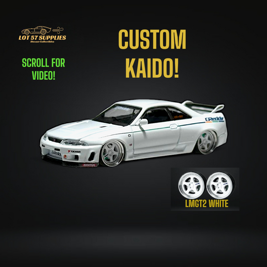Mini GT Nissan Skyline GT-R R33 Greddy V1 White 1:64 - Evergreen Kings