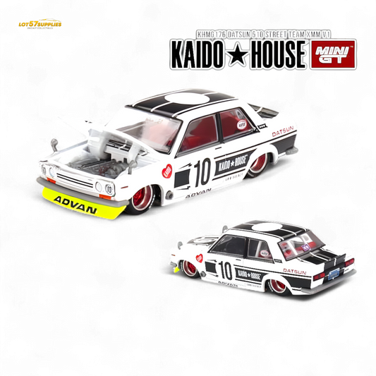 Kaido House Datsun 510 Street Team XMM 1:64 - Evergreen Kings