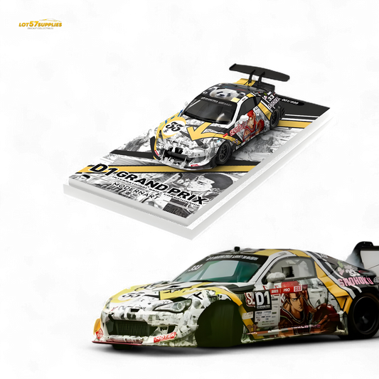 Toyota 86 D1 Grand Prix diecast model in 1:64 scale by Lot57Supplies, featuring detailed exterior and racing livery.
