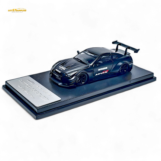 MC Nissan R35 GTR GT Matte Black Advan Liberty Walk 1:64 - Evergreen Kings