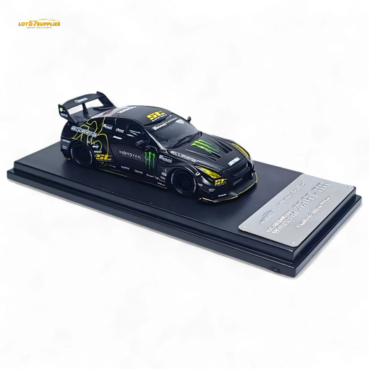 MC Nissan Skyline R35 GTR GT Matte Black Monster 1:64 - Evergreen Kings