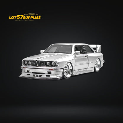NA BMW E30 Wide-Body Silver 1:64 - Evergreen Kings