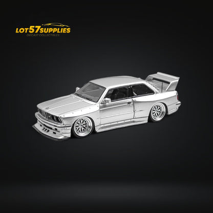 NA BMW E30 Wide-Body Silver 1:64 - Evergreen Kings