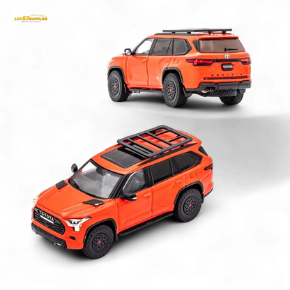 Orange Toyota Sequoia diecast model by CM Model, 1:64 scale, detailed toy car from Lot57Supplies Diecast Shop.