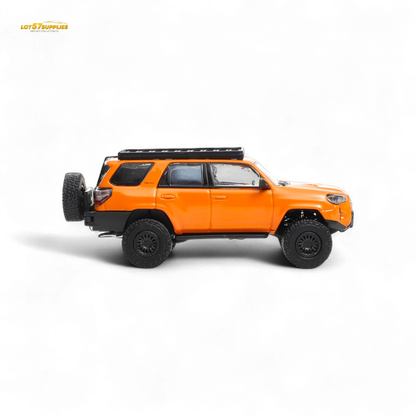 Orange GCD Toyota 4 Runner diecast model in 1:64 scale, detailed modified version from Lot57Supplies Diecast Shop.