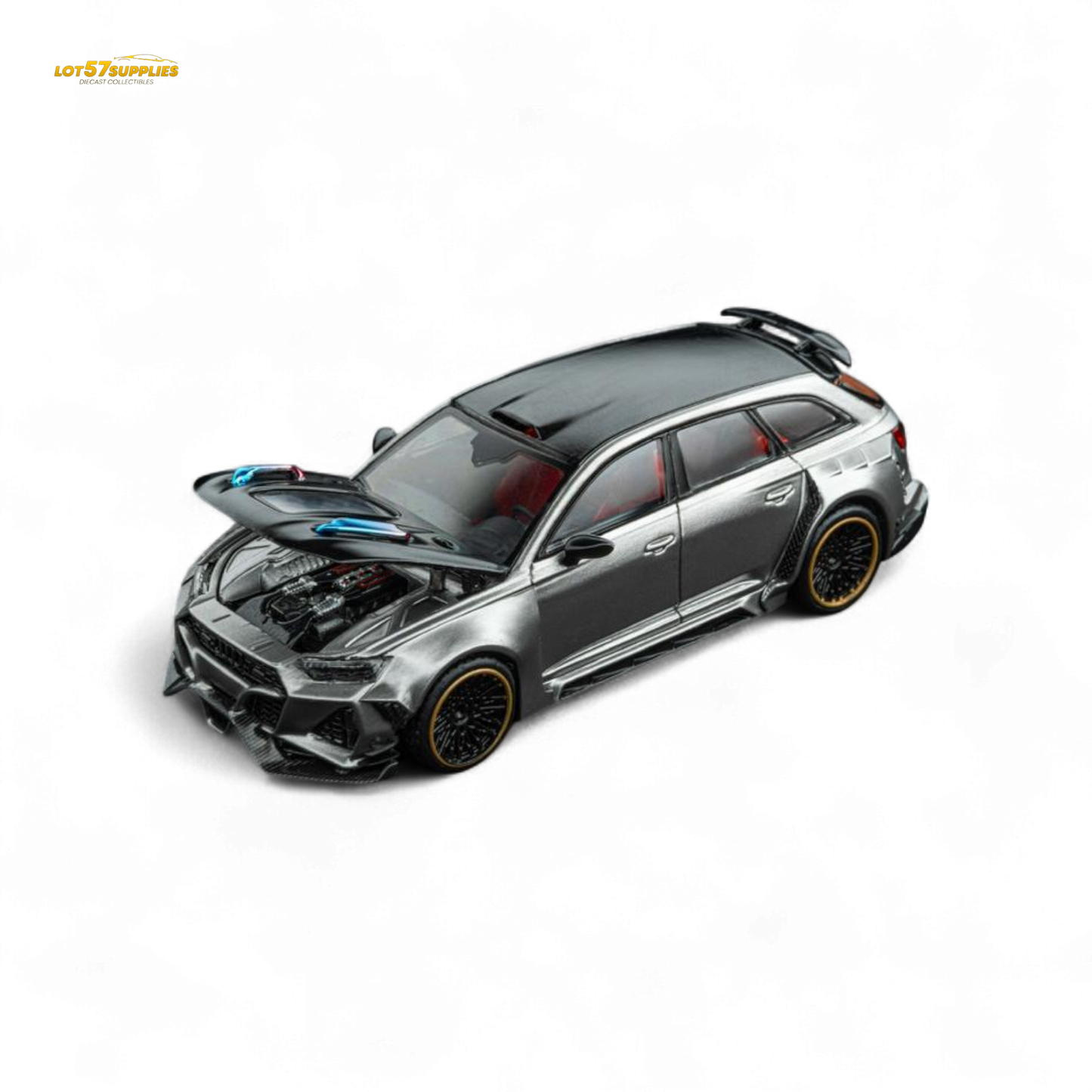 DCM Audi RS6 Wagon Silver/Gray 1:64 - Evergreen Kings