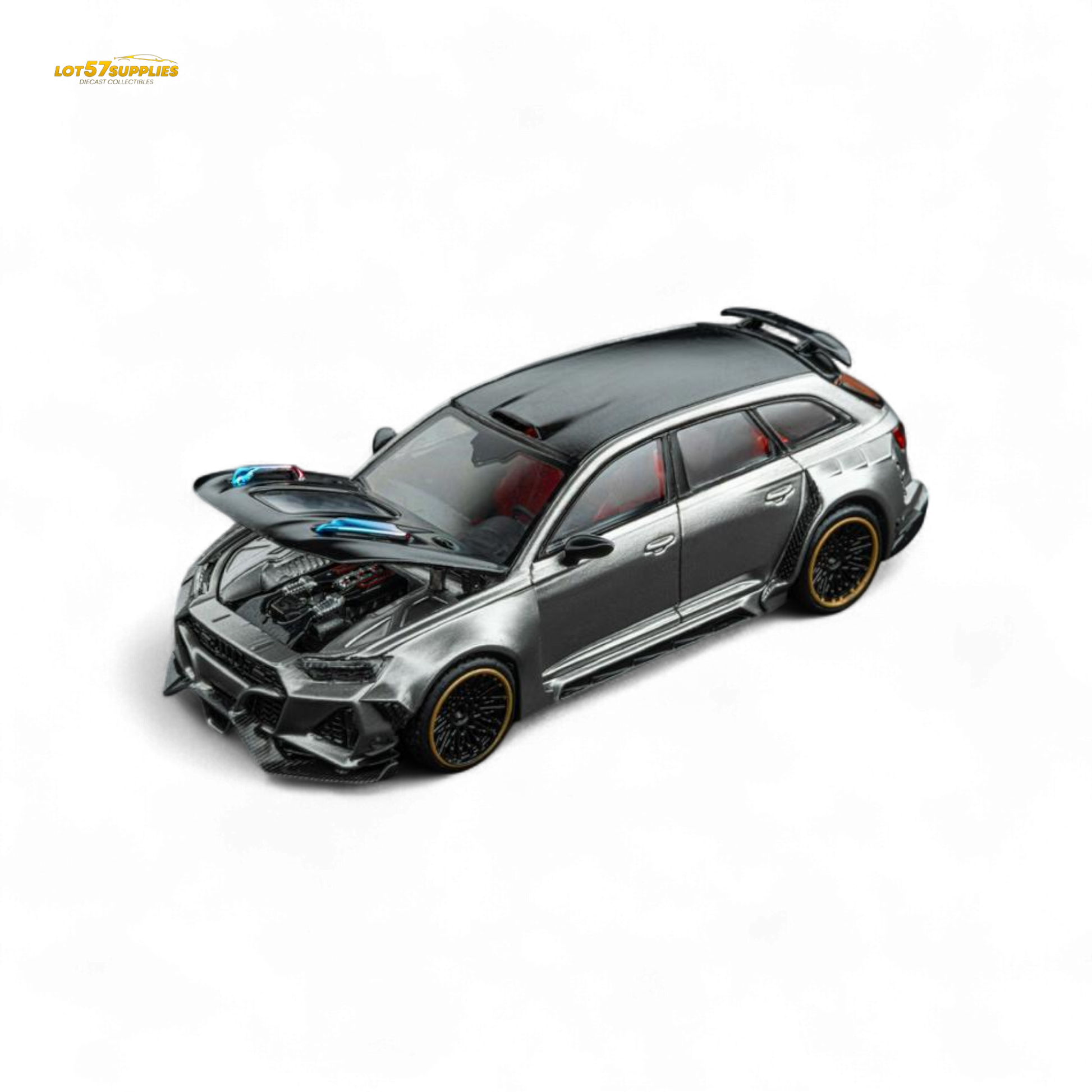 DCM Audi RS6 Wagon Silver/Gray 1:64 - Evergreen Kings