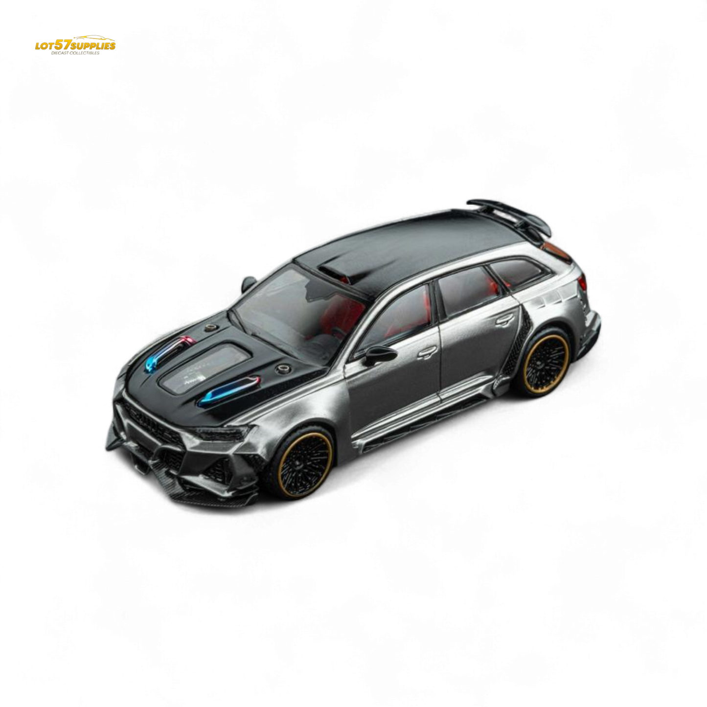 DCM Audi RS6 Wagon Silver/Gray 1:64 - Evergreen Kings