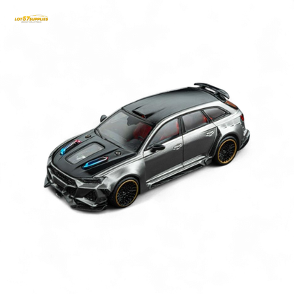 DCM Audi RS6 Wagon Silver/Gray 1:64 - Evergreen Kings