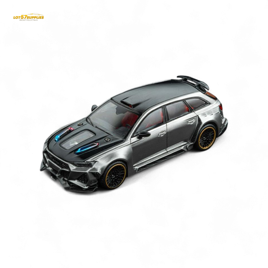 DCM Audi RS6 Wagon Silver/Gray 1:64 - Evergreen Kings