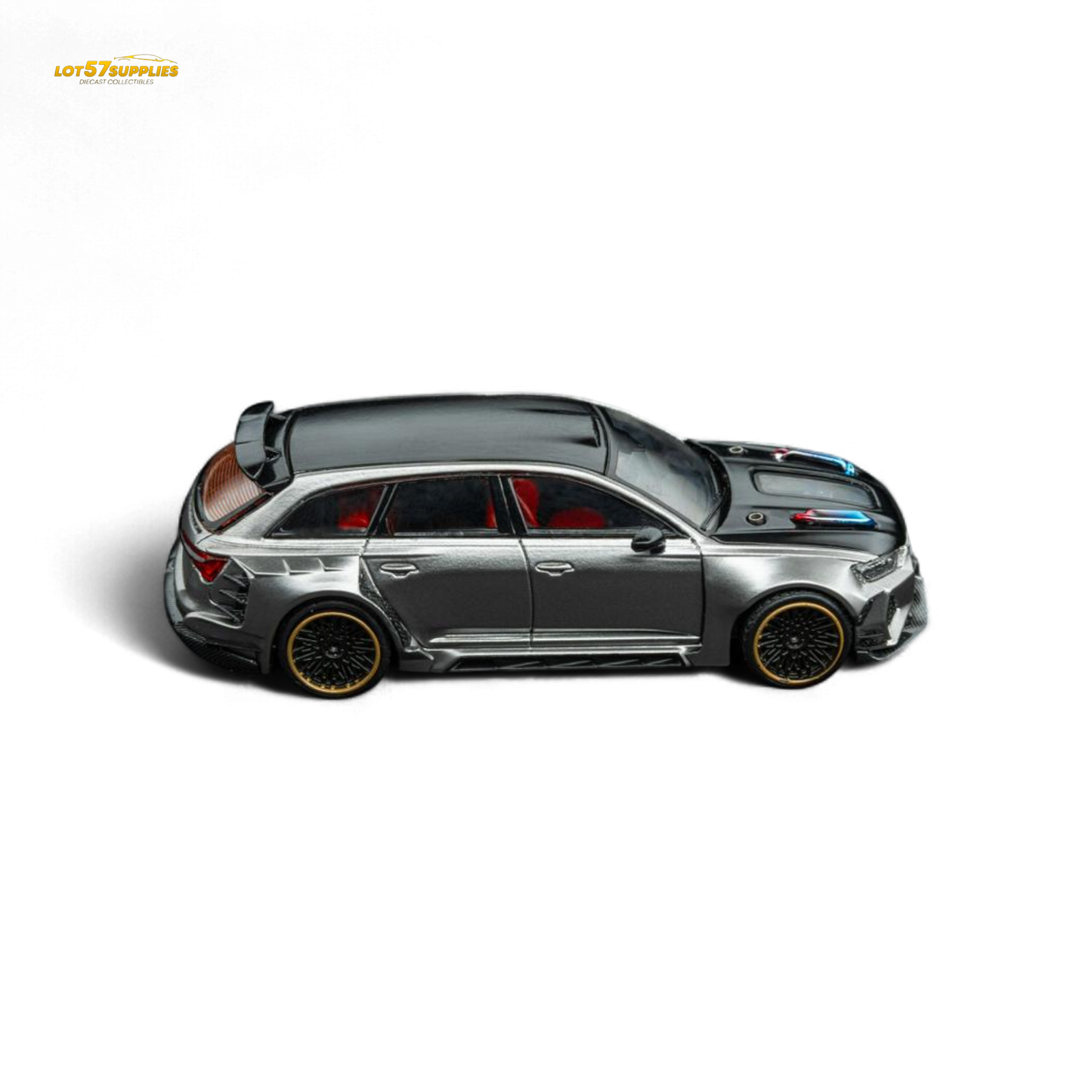 DCM Audi RS6 Wagon Silver/Gray 1:64 - Evergreen Kings