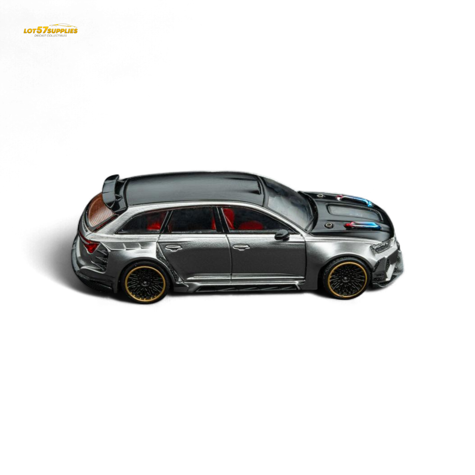 DCM Audi RS6 Wagon Silver/Gray 1:64 - Evergreen Kings