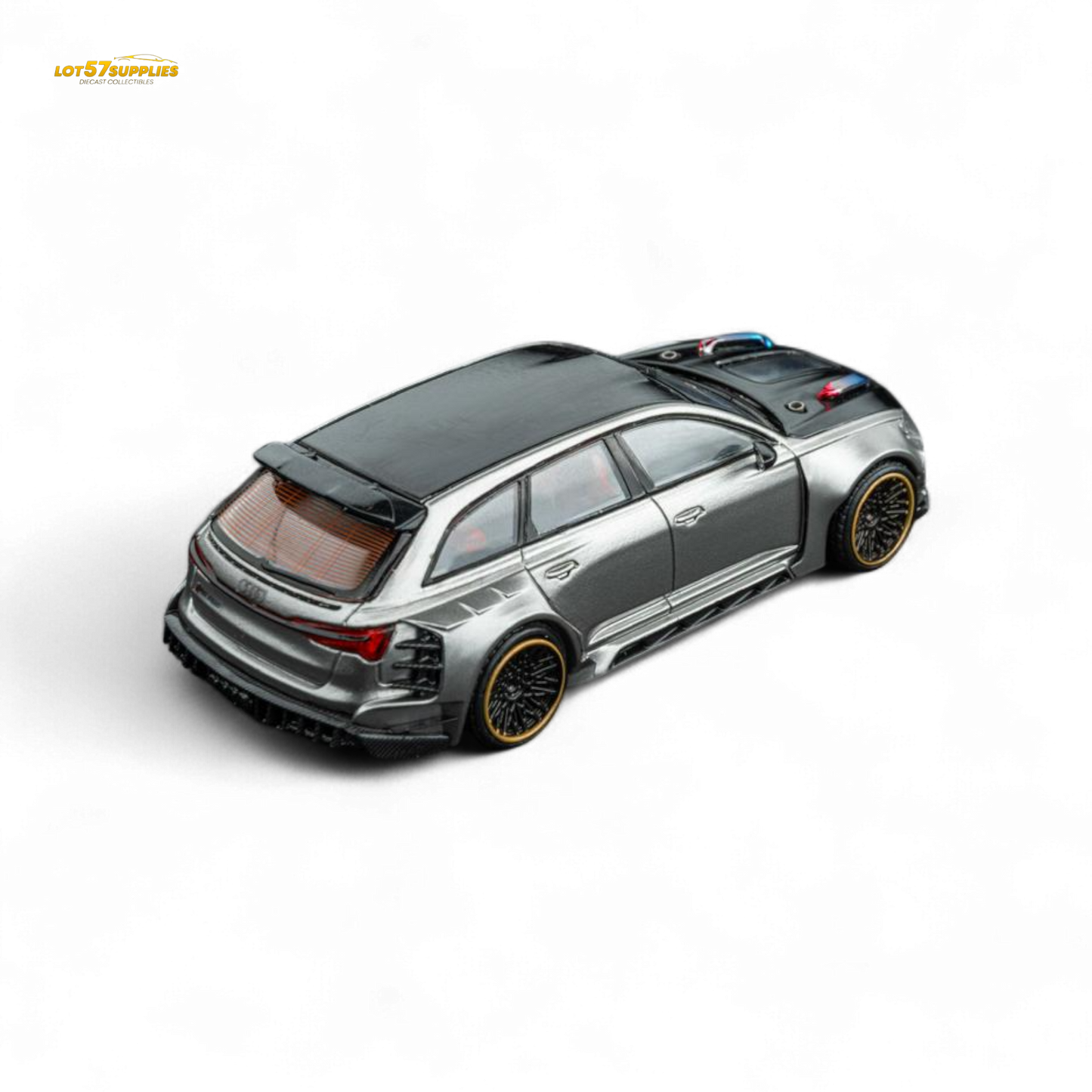 DCM Audi RS6 Wagon Silver/Gray 1:64 - Evergreen Kings