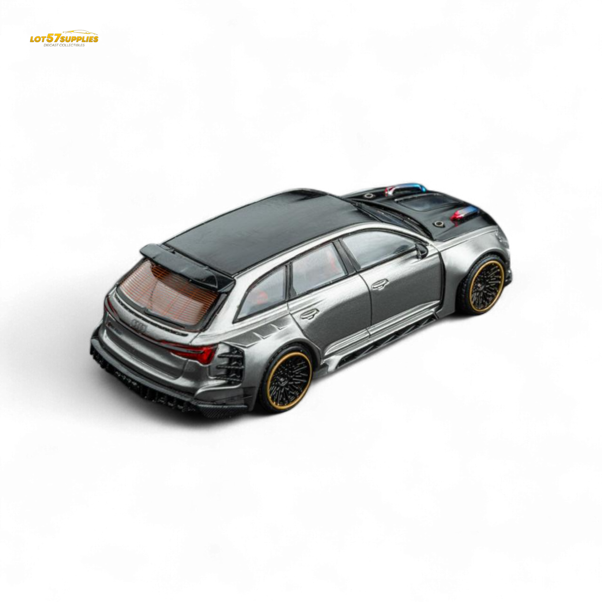 DCM Audi RS6 Wagon Silver/Gray 1:64 - Evergreen Kings