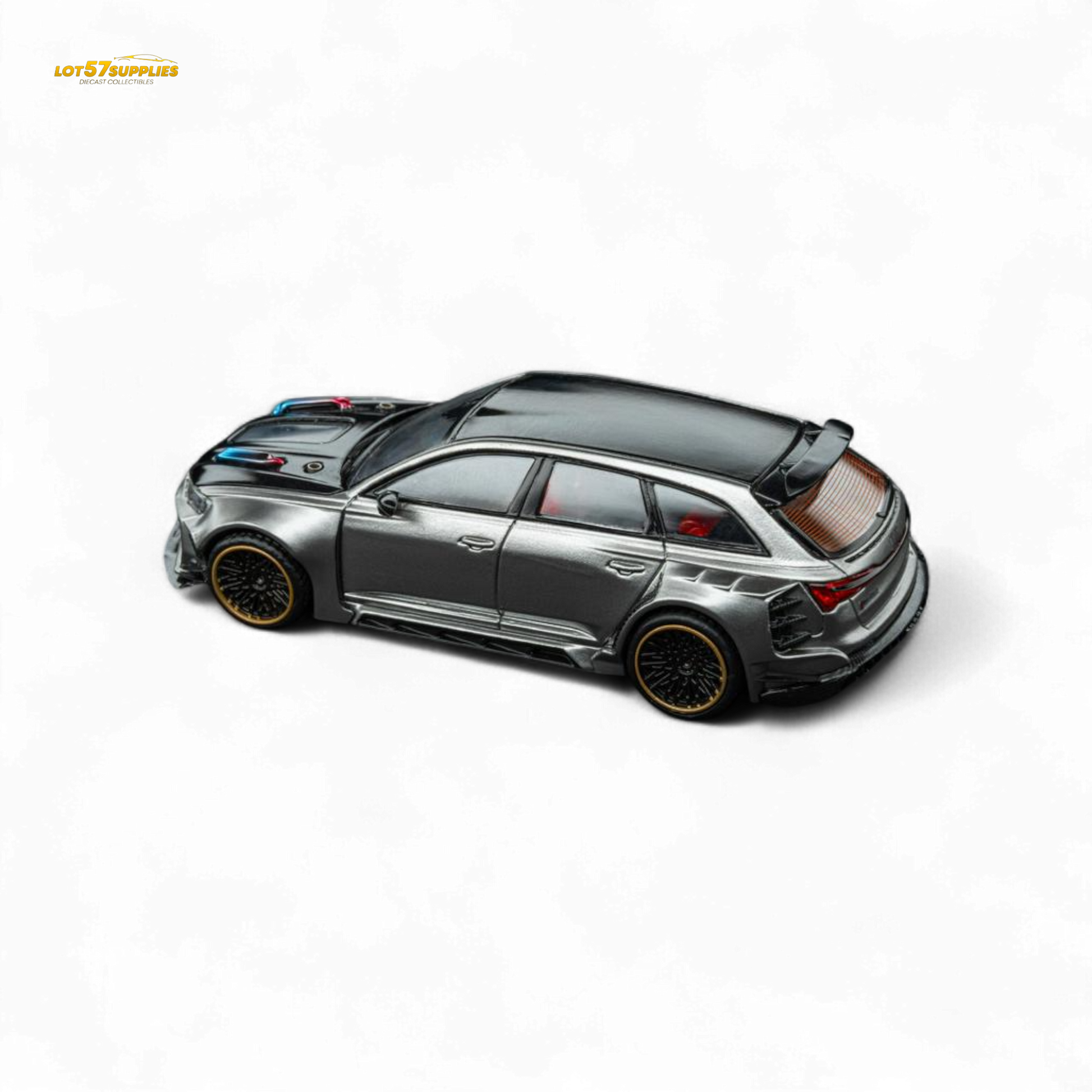 DCM Audi RS6 Wagon Silver/Gray 1:64 - Evergreen Kings