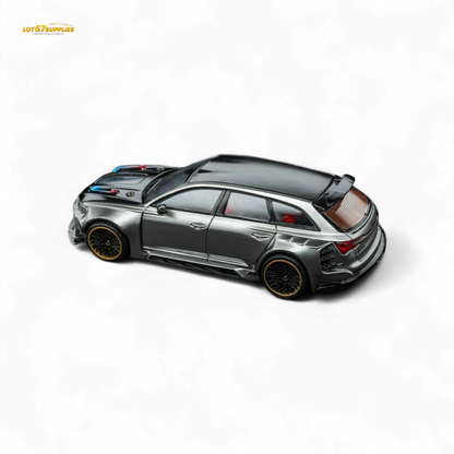 DCM Audi RS6 Wagon Silver/Gray 1:64 - Evergreen Kings