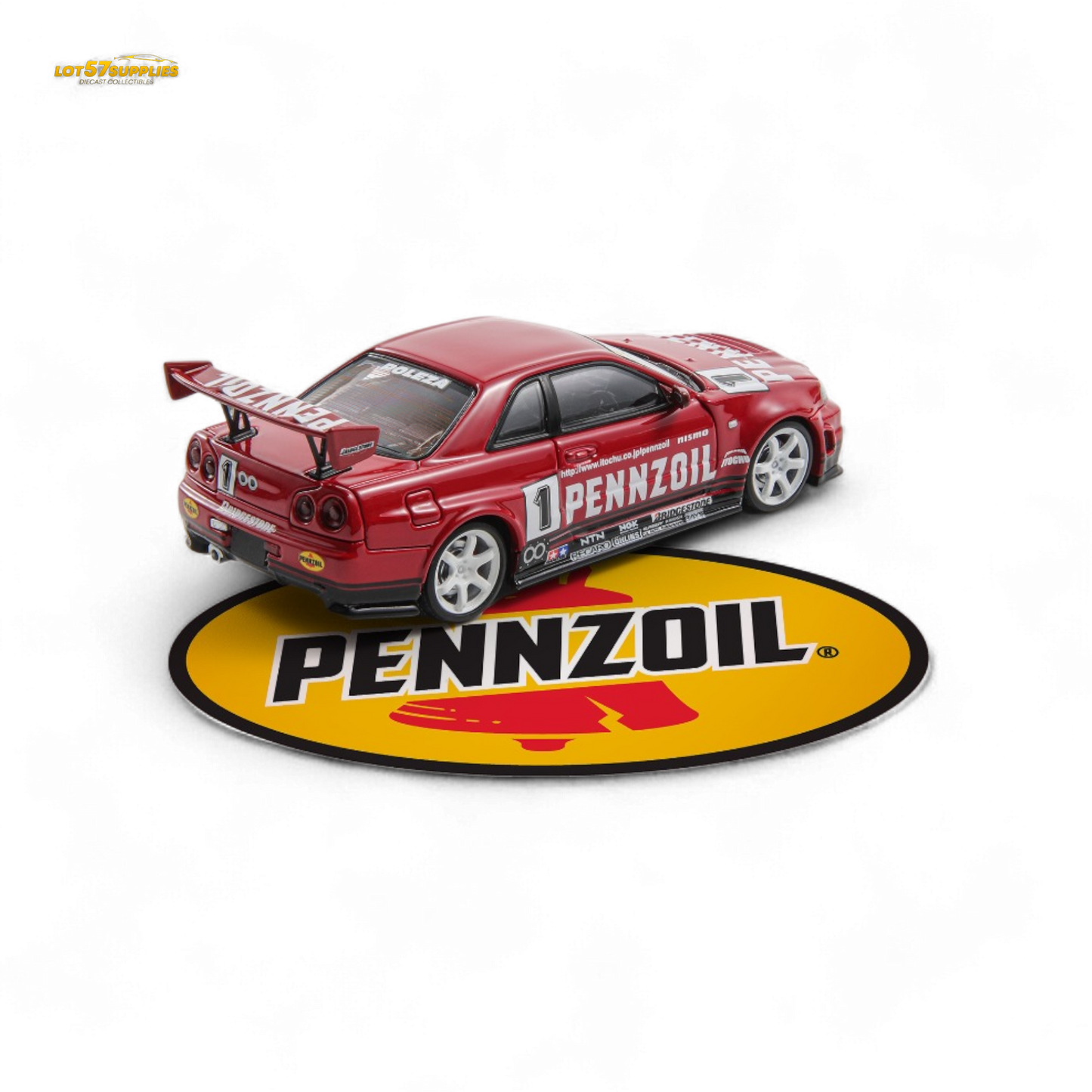 Fast Speed Skyline GT-R R34 Nismo Z-Tune Red 1:64 - Evergreen Kings