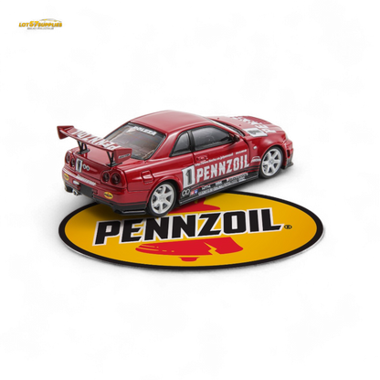 Fast Speed Skyline GT-R R34 Nismo Z-Tune Red 1:64 - Evergreen Kings