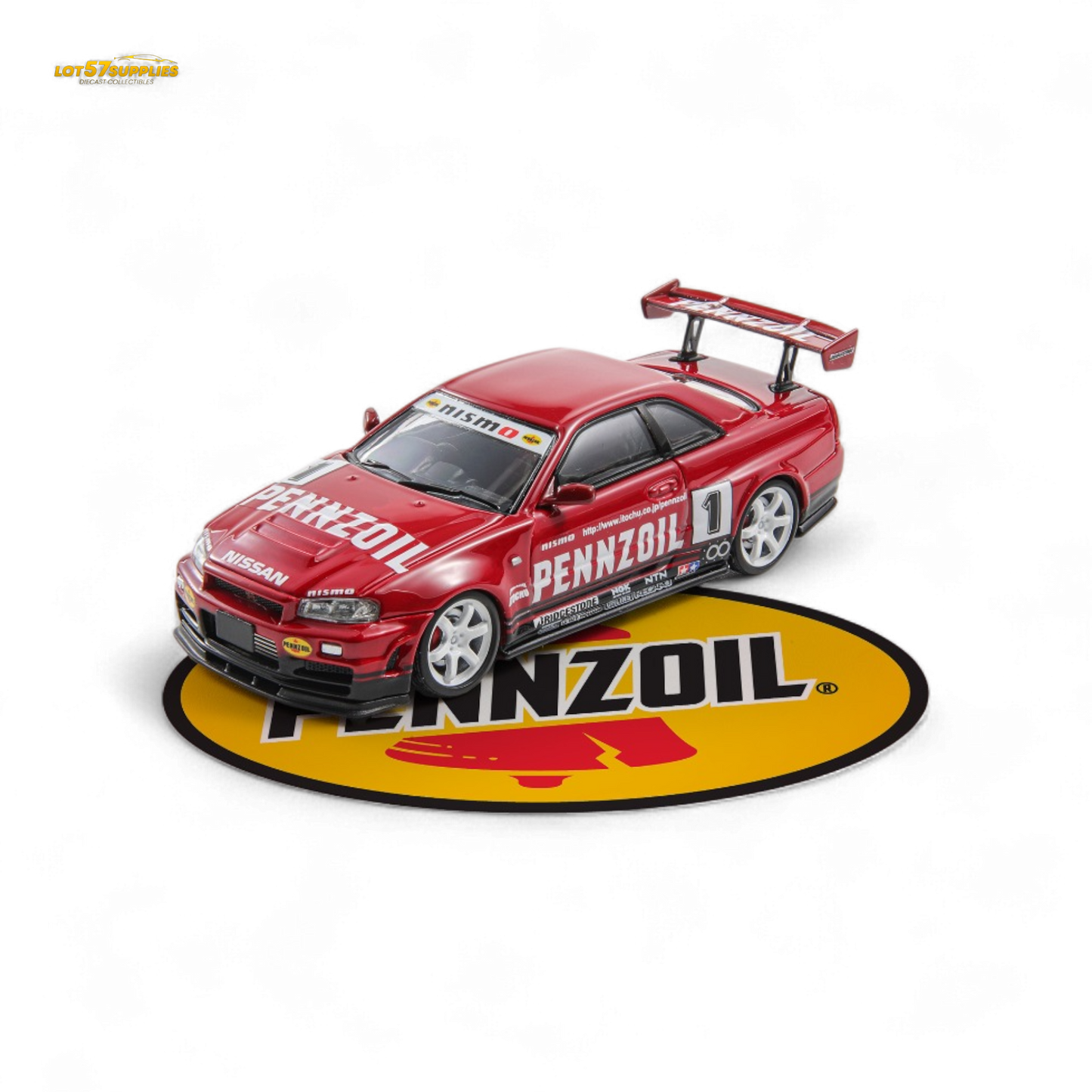 Fast Speed Skyline GT-R R34 Nismo Z-Tune Red 1:64 - Evergreen Kings