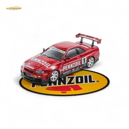 Fast Speed Skyline GT-R R34 Nismo Z-Tune Red 1:64 - Evergreen Kings