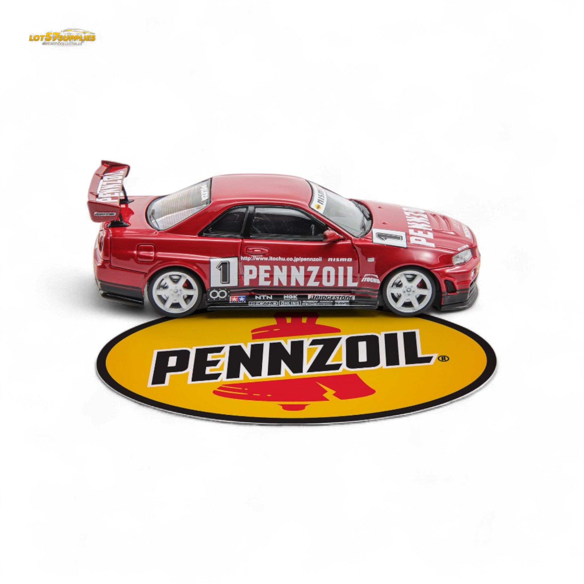 Fast Speed Skyline GT-R R34 Nismo Z-Tune Red 1:64 - Evergreen Kings