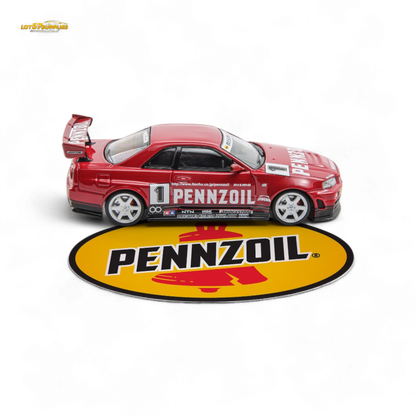 Fast Speed Skyline GT-R R34 Nismo Z-Tune Red 1:64 - Evergreen Kings