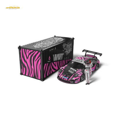 1:64 Porsche 911 GT3 Carrera Cup container set by ModernArt & WRT, detailed diecast model for collectors and enthusiasts