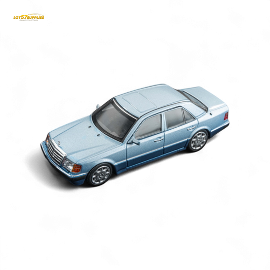 (Pre-Order) DCM Benz 500E Lake Blue 1:64 - Evergreen Kings