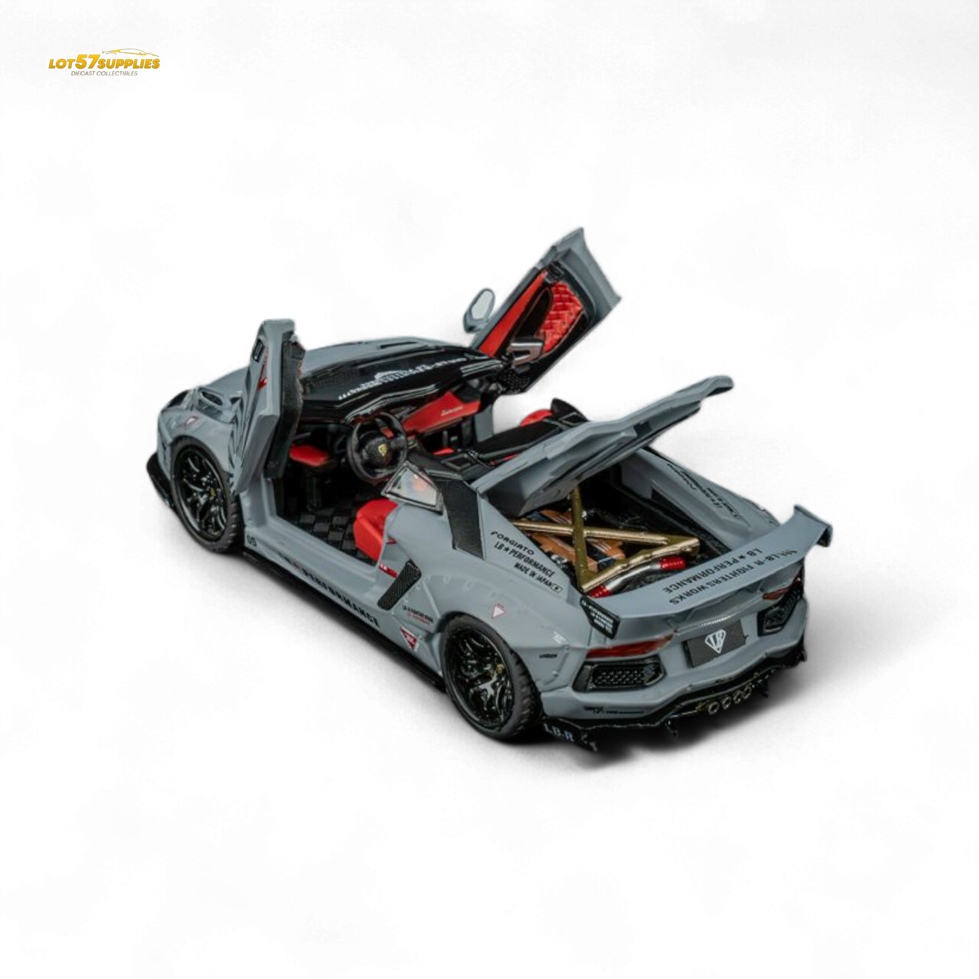 Diecast model of Lamborghini LP720-4 Roadster by TPC Rhino, 1:64 scale, wide-body Lamborghini diecast car with detailed features