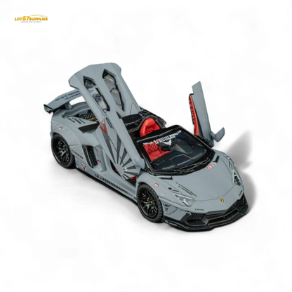 Diecast Lamborghini LP720-4 Roadster TPC Rhino Model by Lot57Supplies, 1:64 scale, detailed wide-body Lamborghini replica.