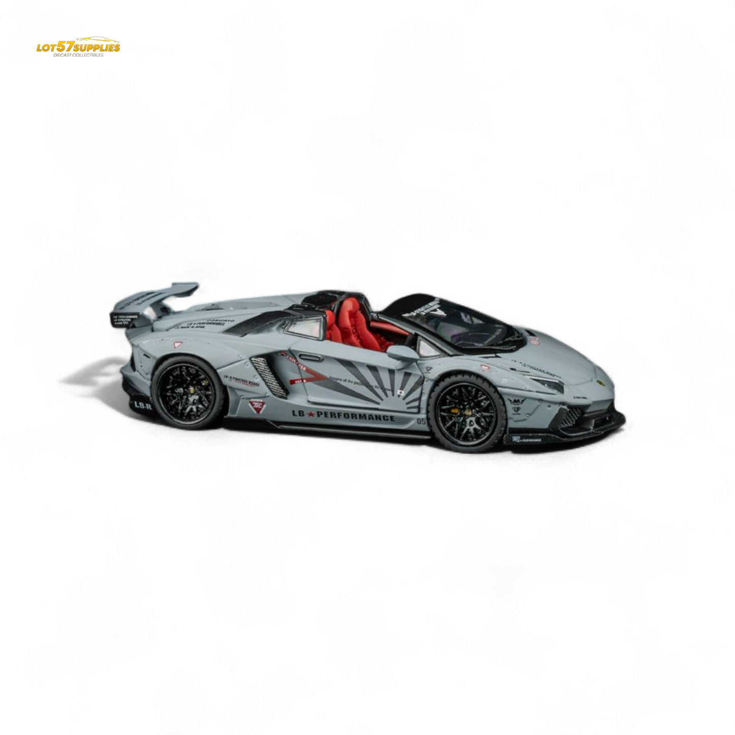 Diecast Lamborghini LP720-4 Roadster TPC Rhino Model in wide-body design, 1:64 scale, detailed collectible by Lot57Supplies.