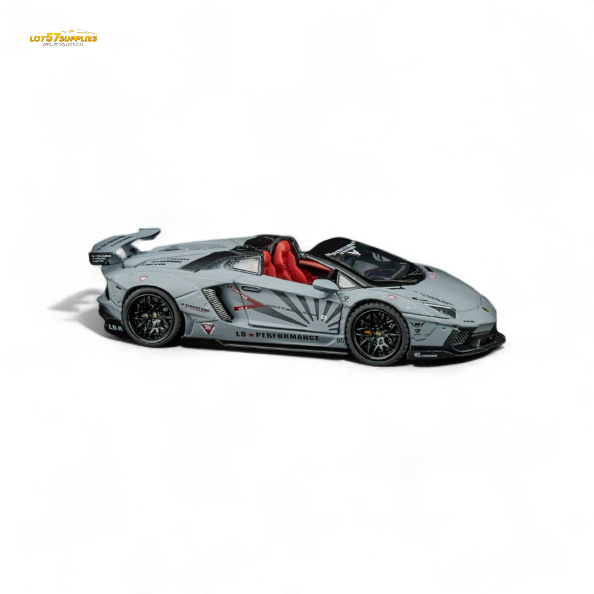 Diecast Lamborghini LP720-4 Roadster TPC Rhino Model in wide-body design, 1:64 scale, detailed collectible by Lot57Supplies.