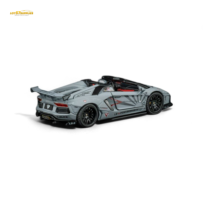 Diecast Lamborghini LP720-4 Roadster wide-body model in 1:64 scale by Lot57Supplies Diecast Shop, detailed orange Lamborghini toy car