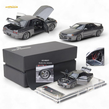 Focal Horizon Nissan Skyline GT-R R32 Nismo S-Tune Gun Grey 1:64 - Evergreen Kings