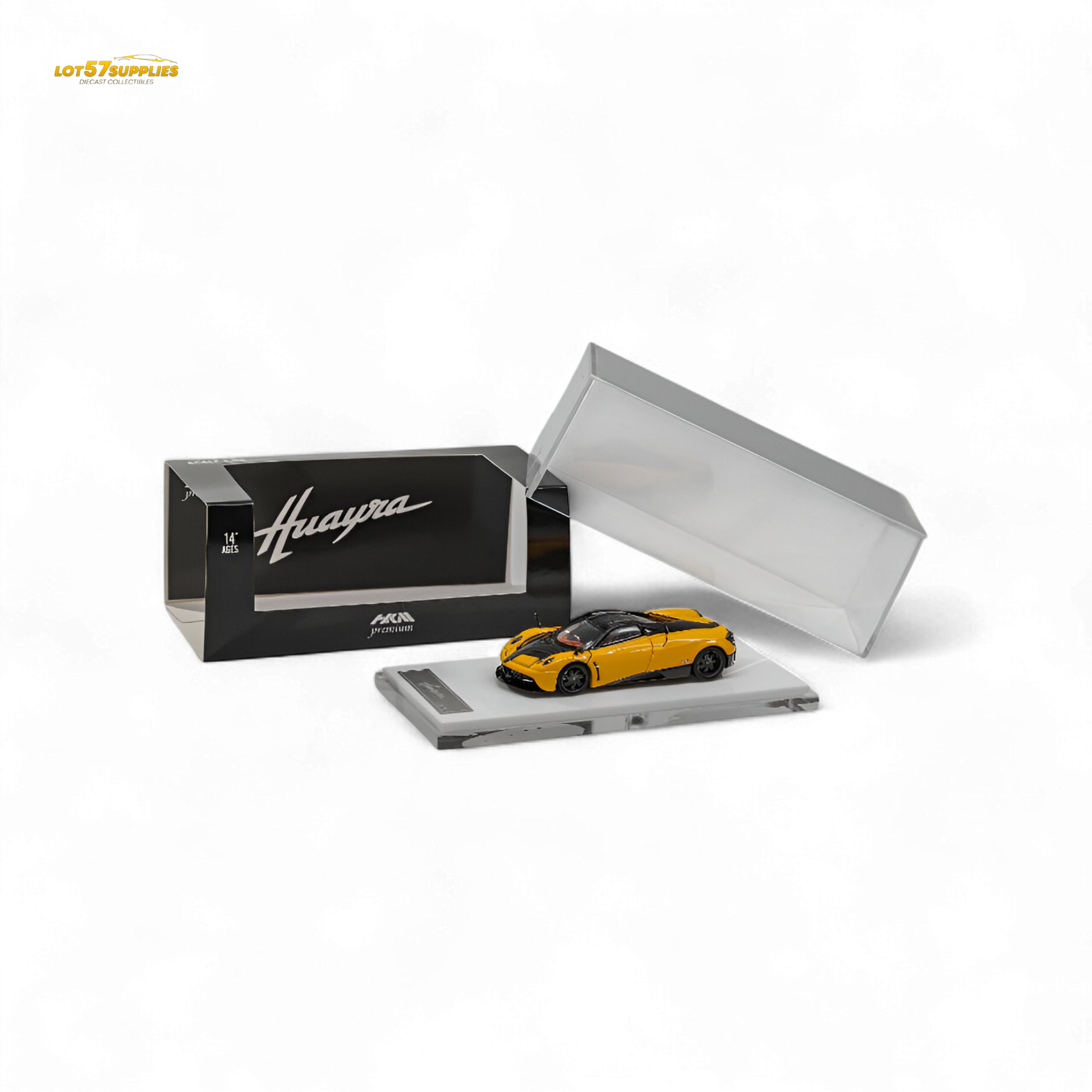 HKM Premium Huayra Coupe 2014 Orange Yellow 1:64 - Evergreen Kings