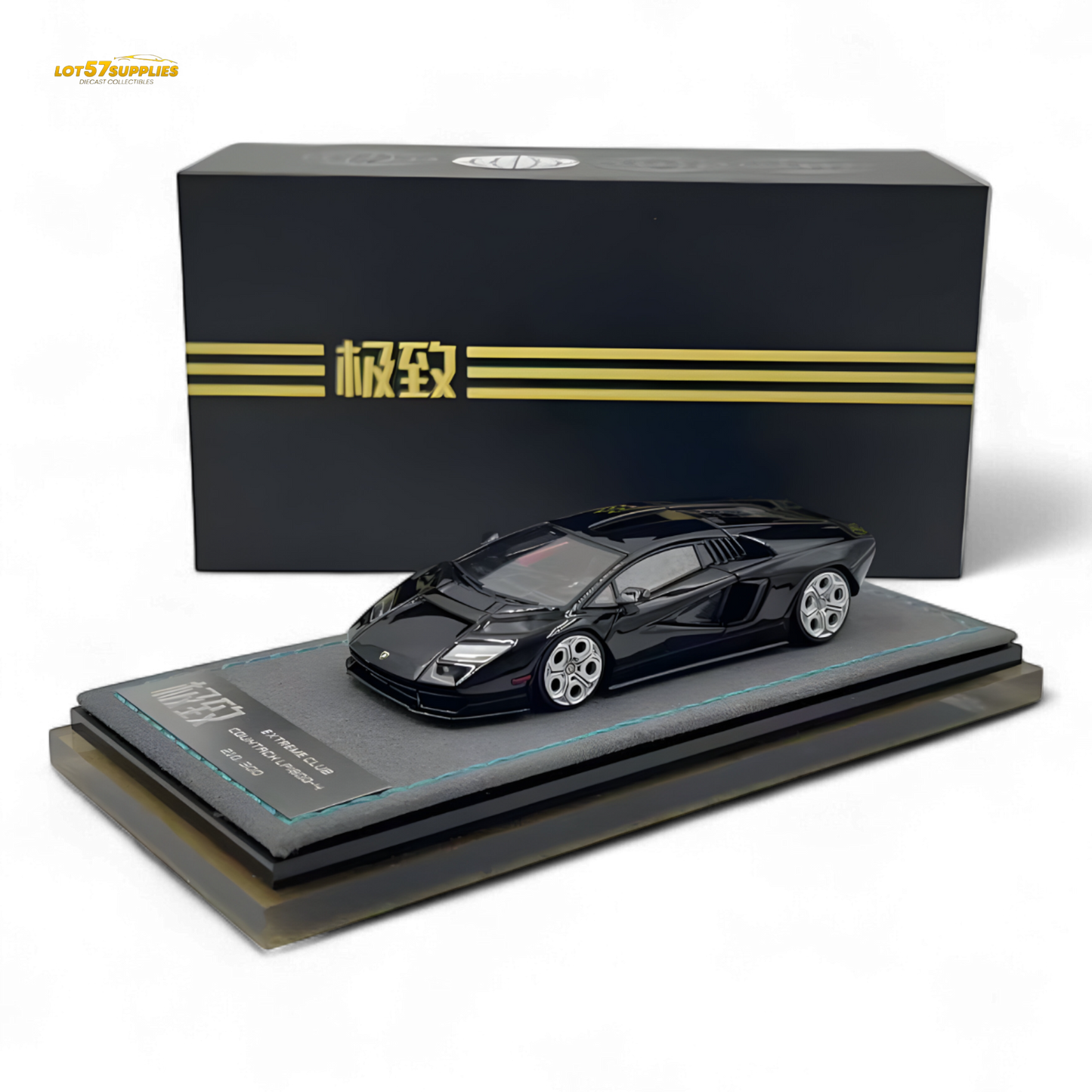 Extreme Club Lamborghini Countach LPI800-4 Nero Helene 1:64 - Evergreen Kings