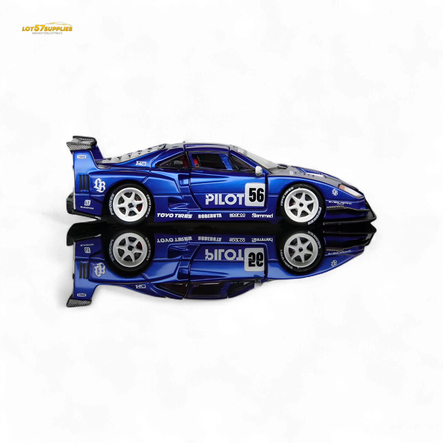 Demon King Auto Ferrari F40 LB-Works Wide-Body PILOT Livery 1:64 - Evergreen Kings