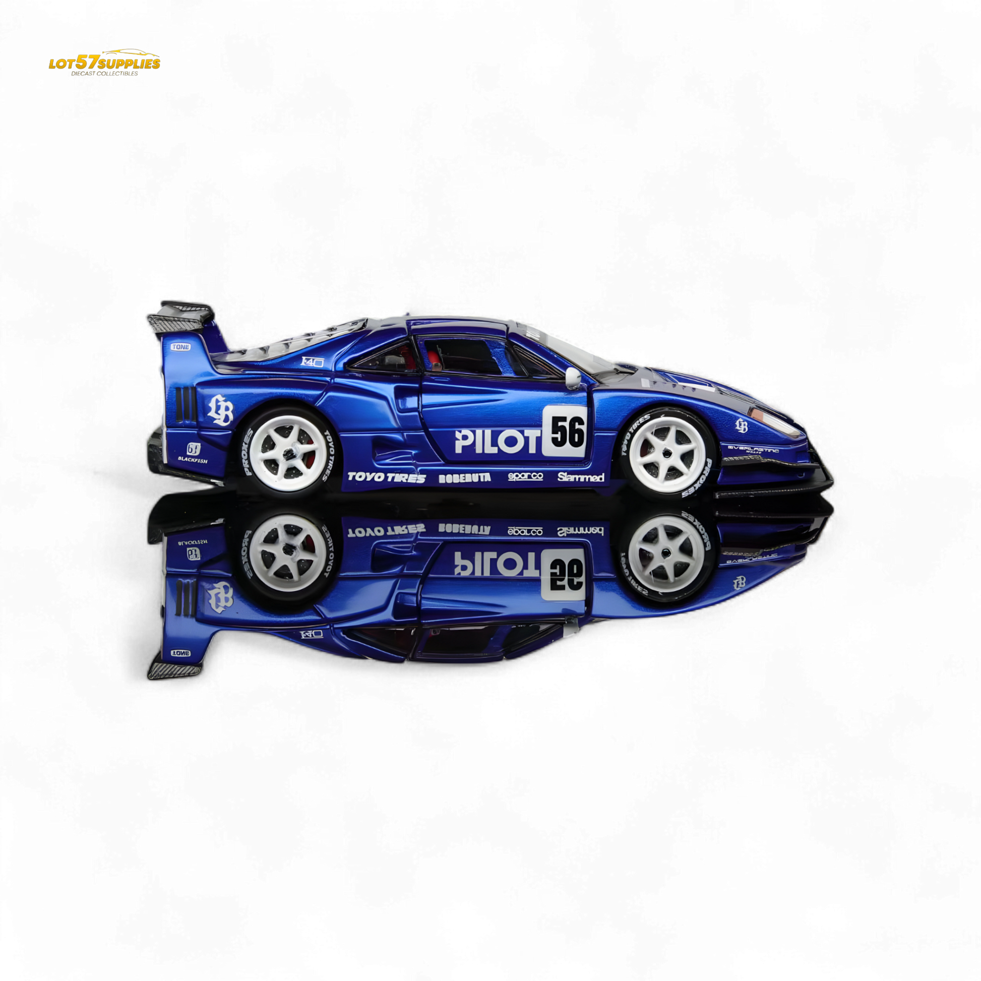Demon King Auto Ferrari F40 LB-Works Wide-Body PILOT Livery 1:64 - Evergreen Kings