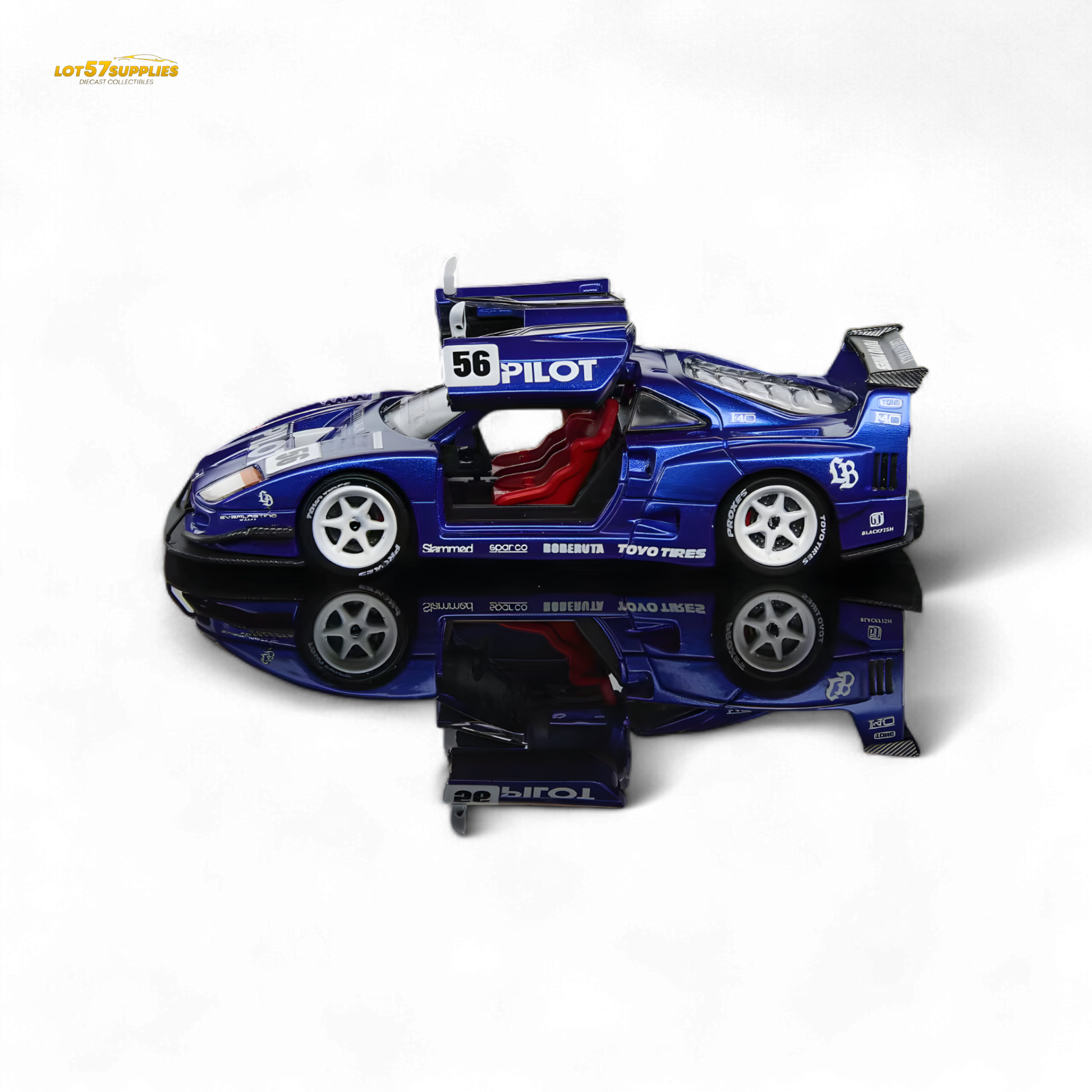 Demon King Auto Ferrari F40 LB-Works Wide-Body PILOT Livery 1:64 - Evergreen Kings