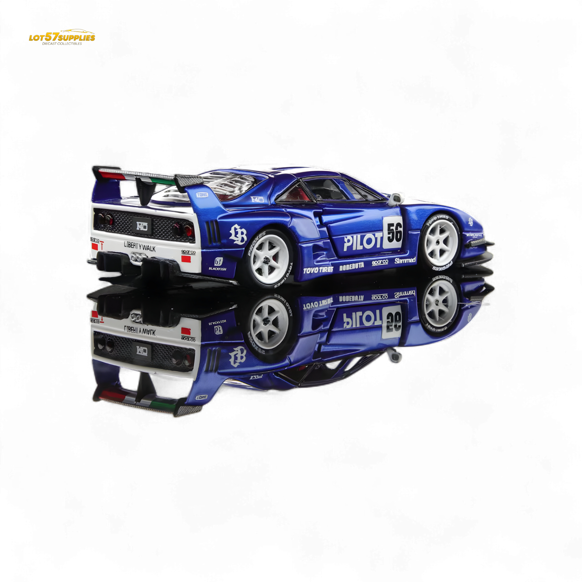 Demon King Auto Ferrari F40 LB-Works Wide-Body PILOT Livery 1:64 - Evergreen Kings