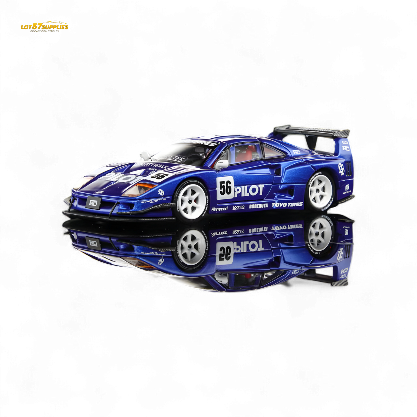 Demon King Auto Ferrari F40 LB-Works Wide-Body PILOT Livery 1:64 - Evergreen Kings