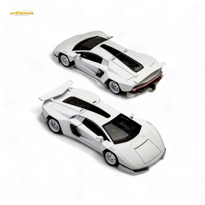 TimeMicro Countach V Ver. Mechanic White 1:64 - Evergreen Kings