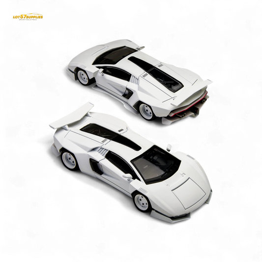 TimeMicro Countach V Ver. Mechanic White 1:64 - Evergreen Kings