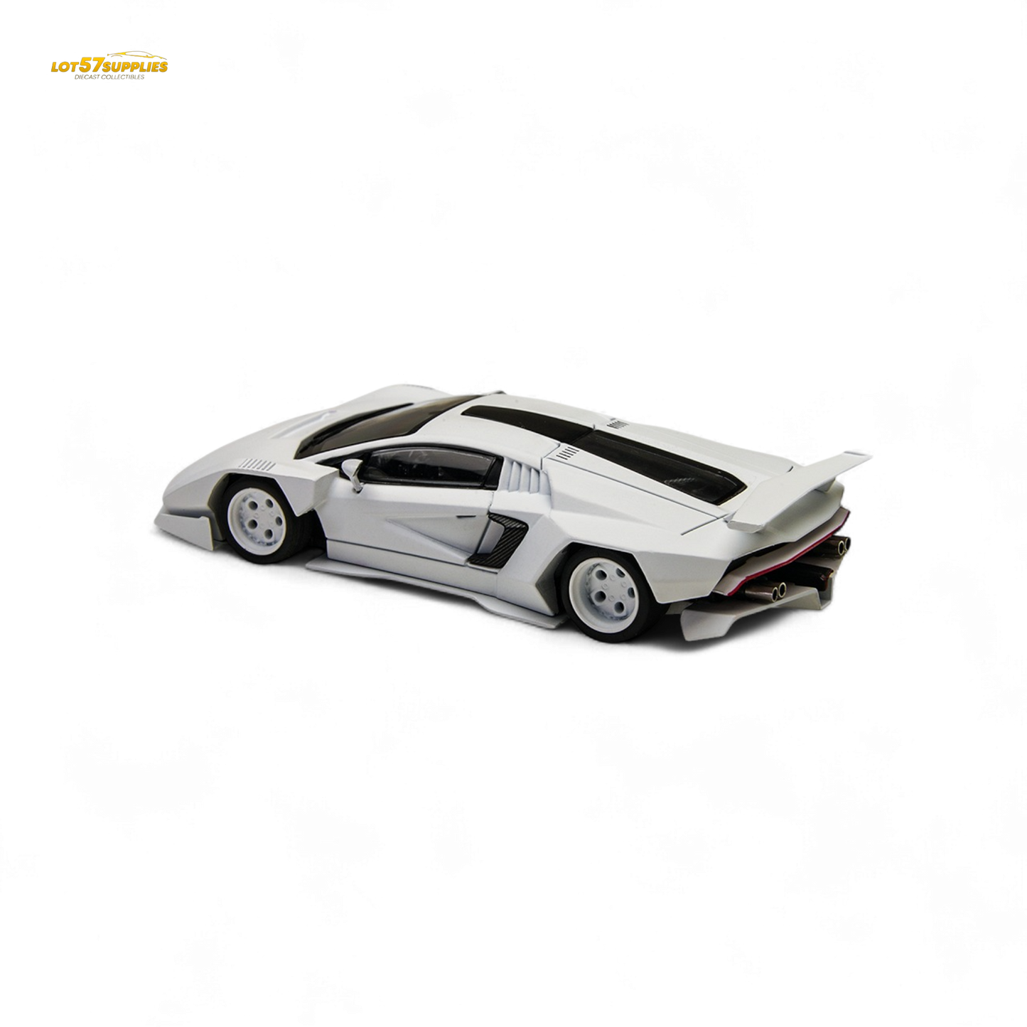 TimeMicro Countach V Ver. Mechanic White 1:64 - Evergreen Kings