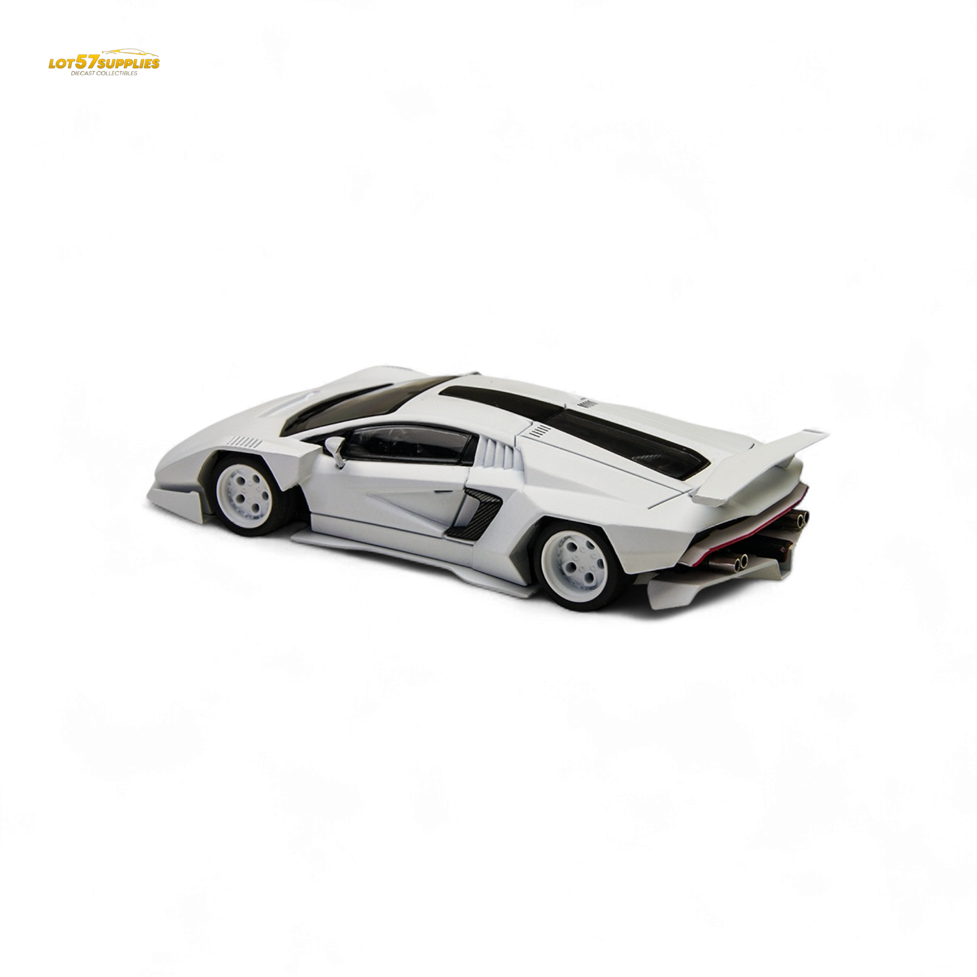 TimeMicro Countach V Ver. Mechanic White 1:64 - Evergreen Kings